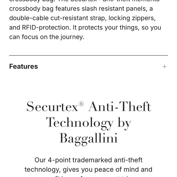 Secured Anti- left Baggallini Crossbody Bag - Picture 4 of 16